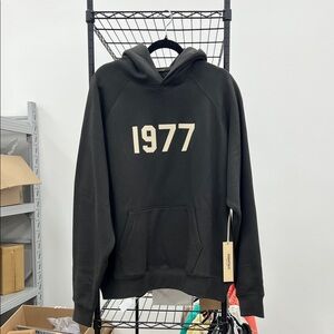 Essentials Gray Hoodie with 1977 Print